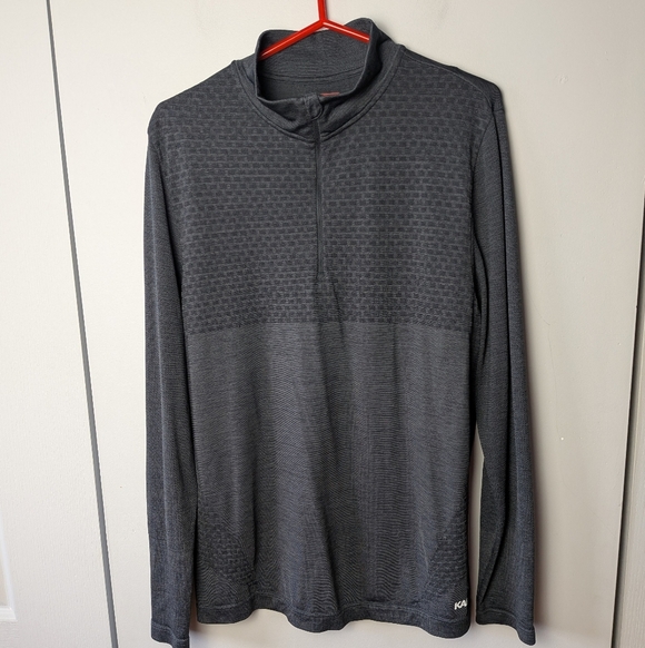 KARBON Men 1/4 Zip Crewneck Size L Dark Gray Color Sweatshirt - Picture 1 of 10